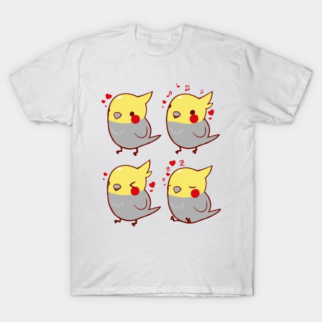 Cockatiel Lovelies T-Shirt by Shemii